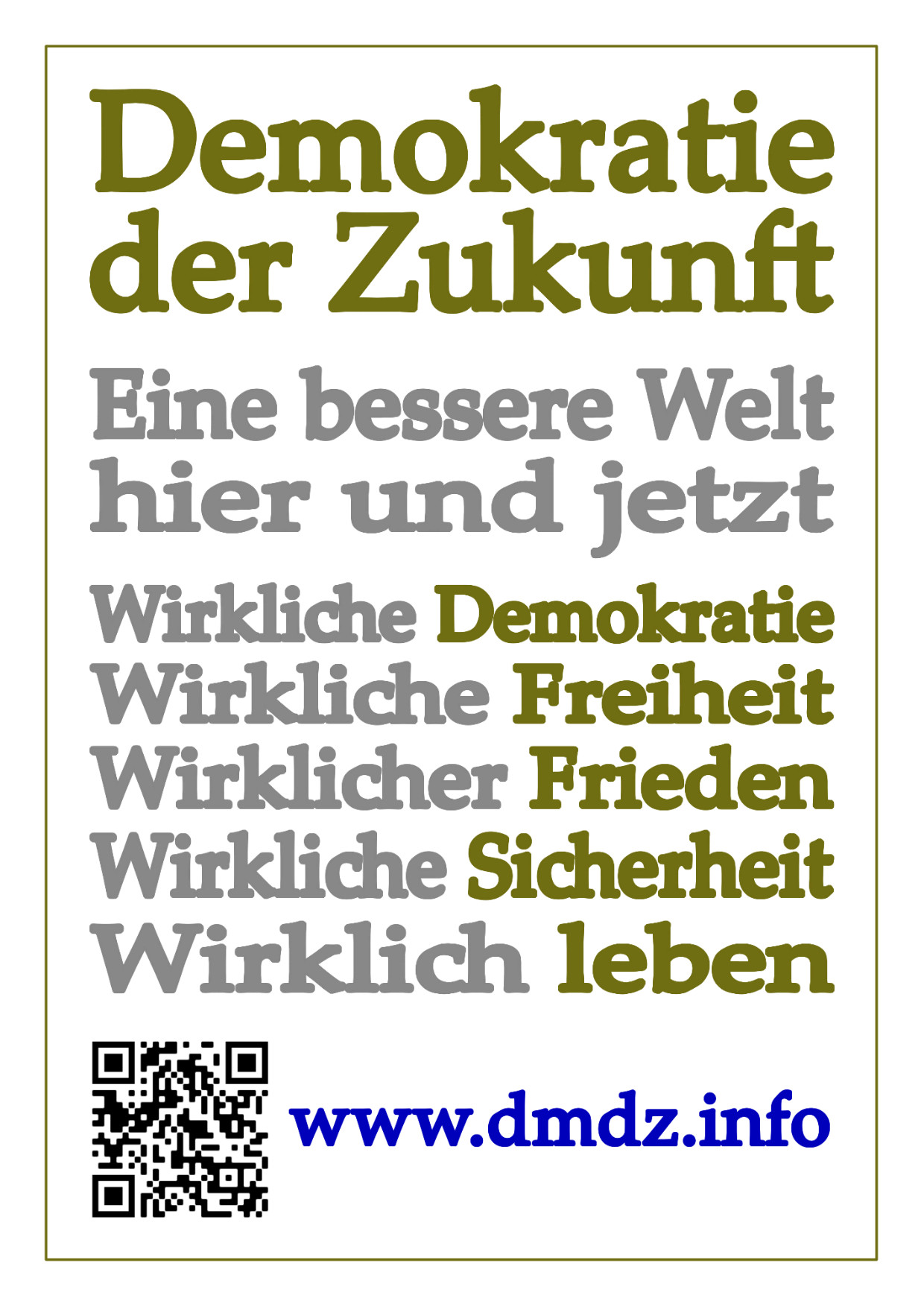 QR-Code-Flyer für die Demokratie der Zukunft